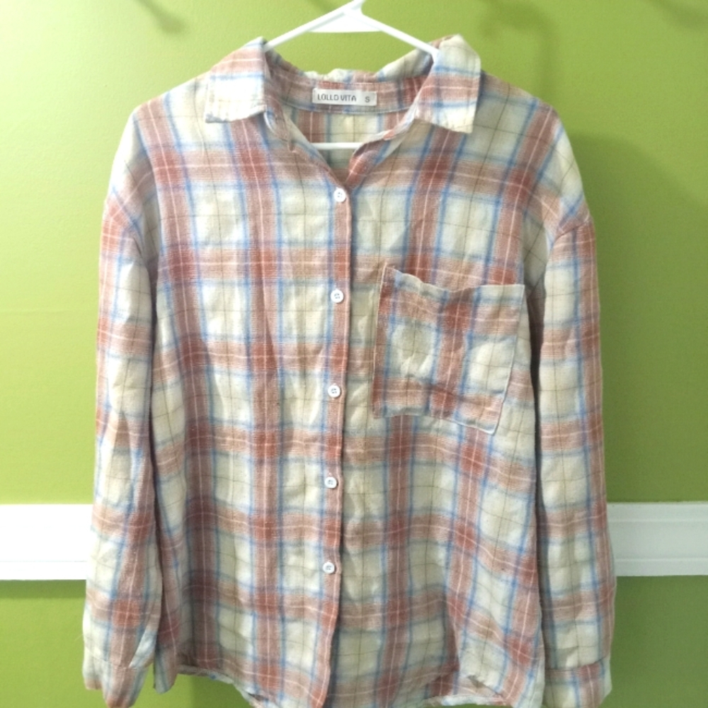 Plaid Long-sleeved Button Down